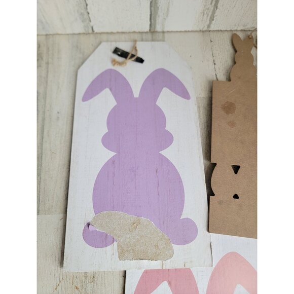 Bunny sign AS IS variety Easter home decor set peep jelly bean egg hunt - Picture 13 of 14